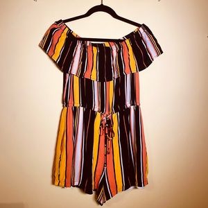 Summery Striped Romper Guess Los Angeles